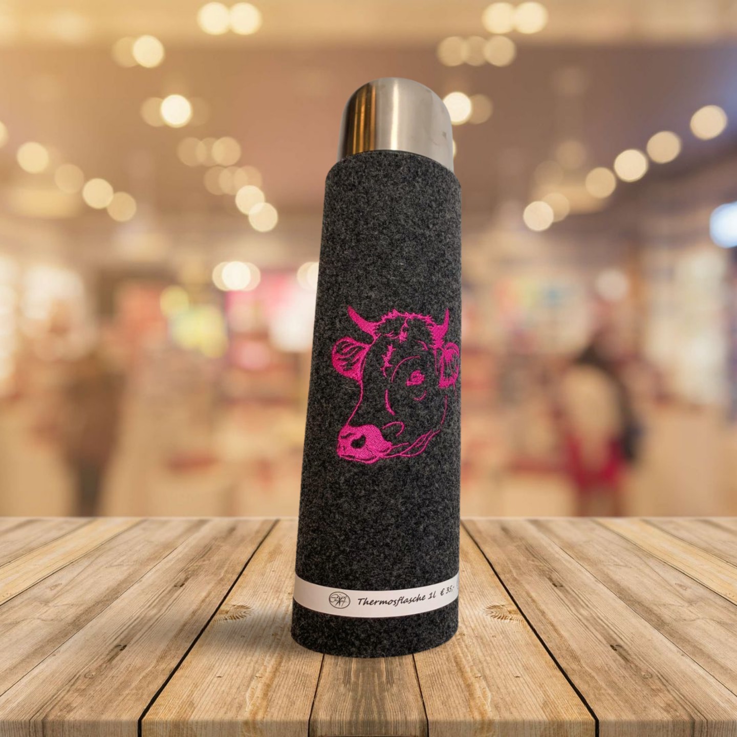 Thermosflasche mit Schärpe
