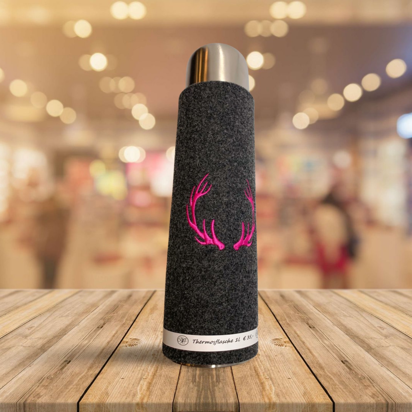 Thermosflasche mit Schärpe