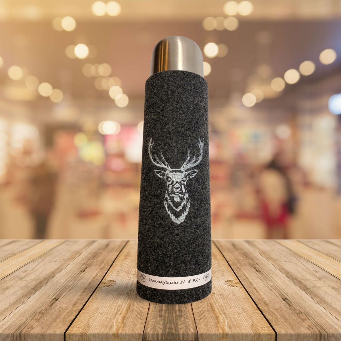 Thermosflasche mit Schärpe