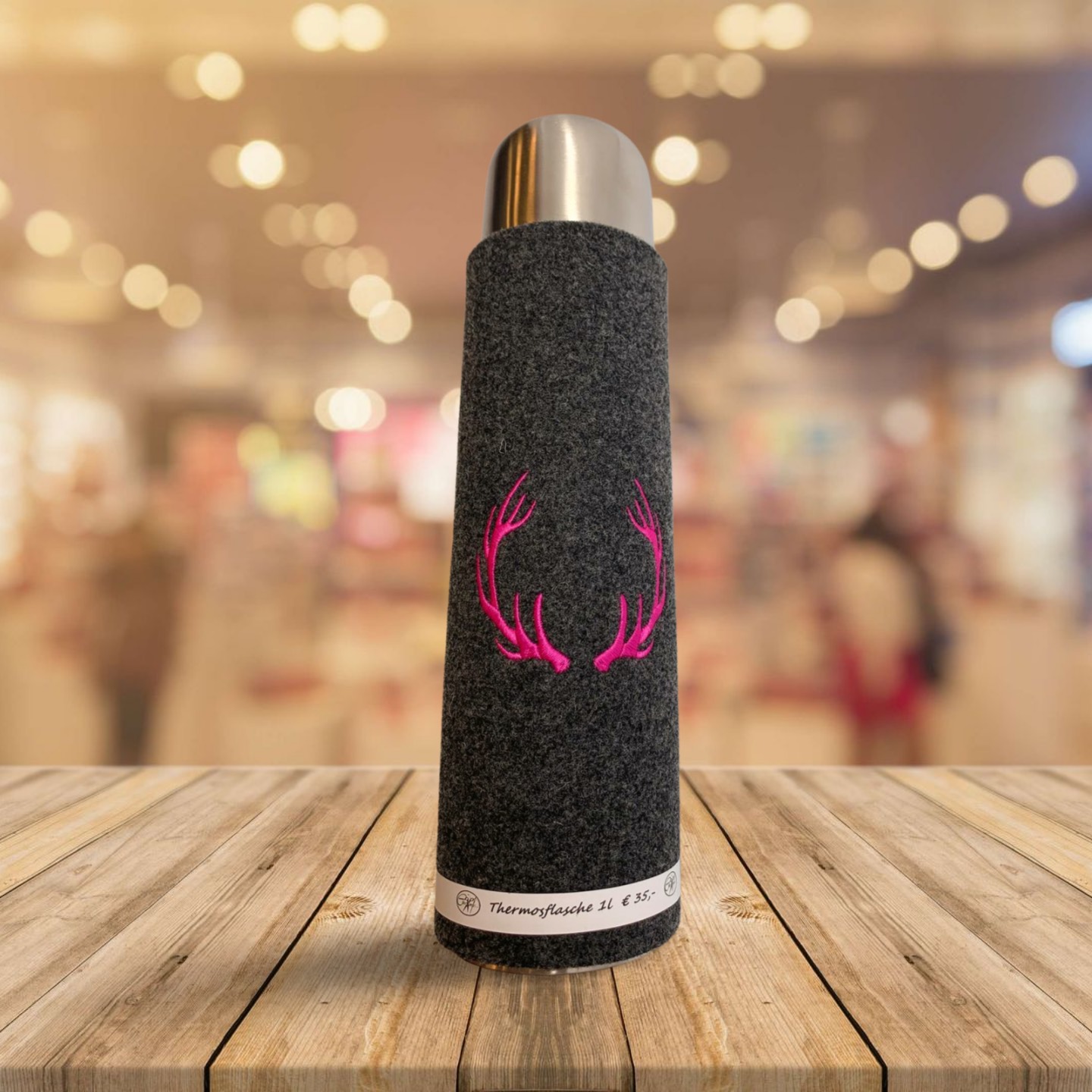 Thermosflasche mit Schärpe