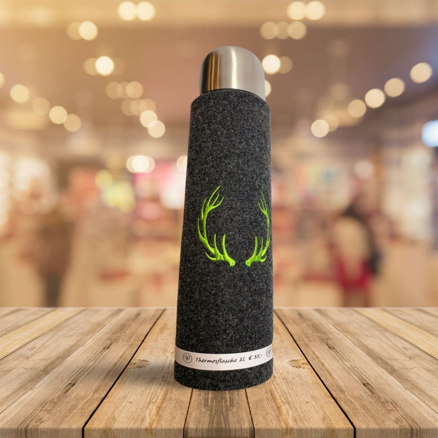 Thermosflasche mit Schärpe
