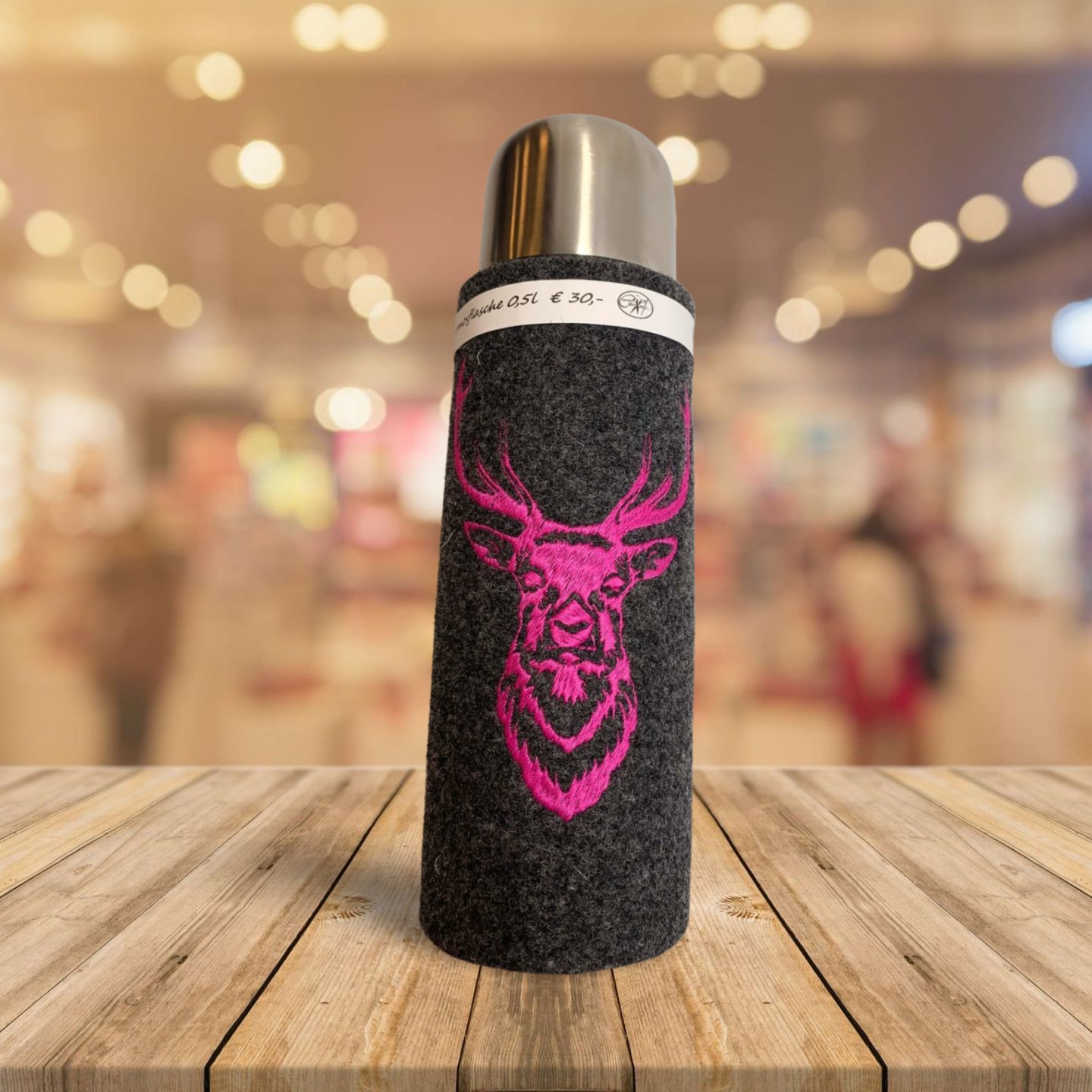 Thermosflasche mit Schärpe