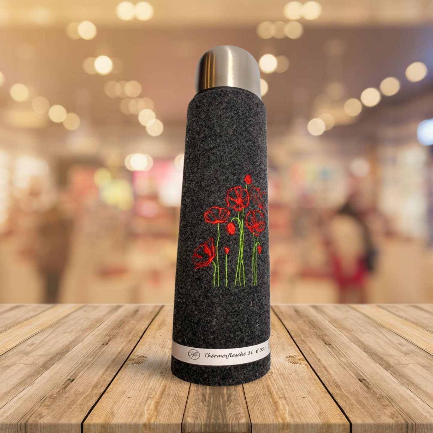 Thermosflasche mit Schärpe