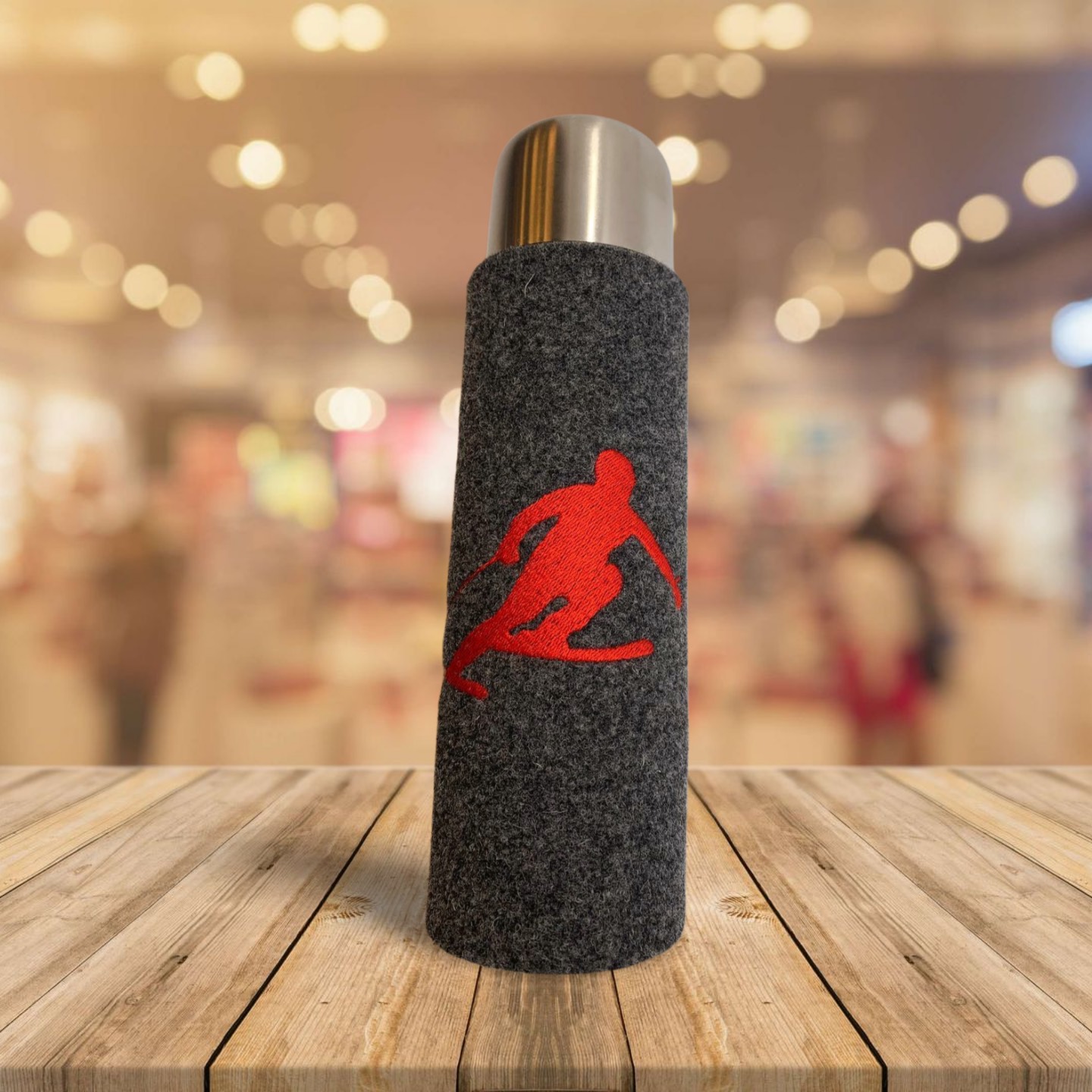 Thermosflasche mit Schärpe