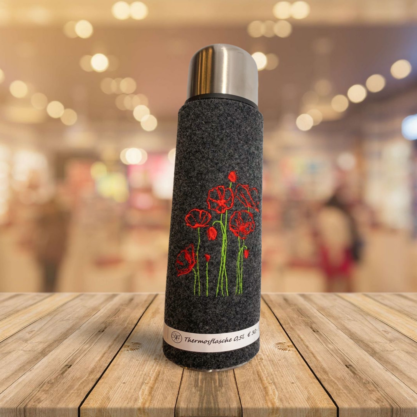 Thermosflasche mit Schärpe