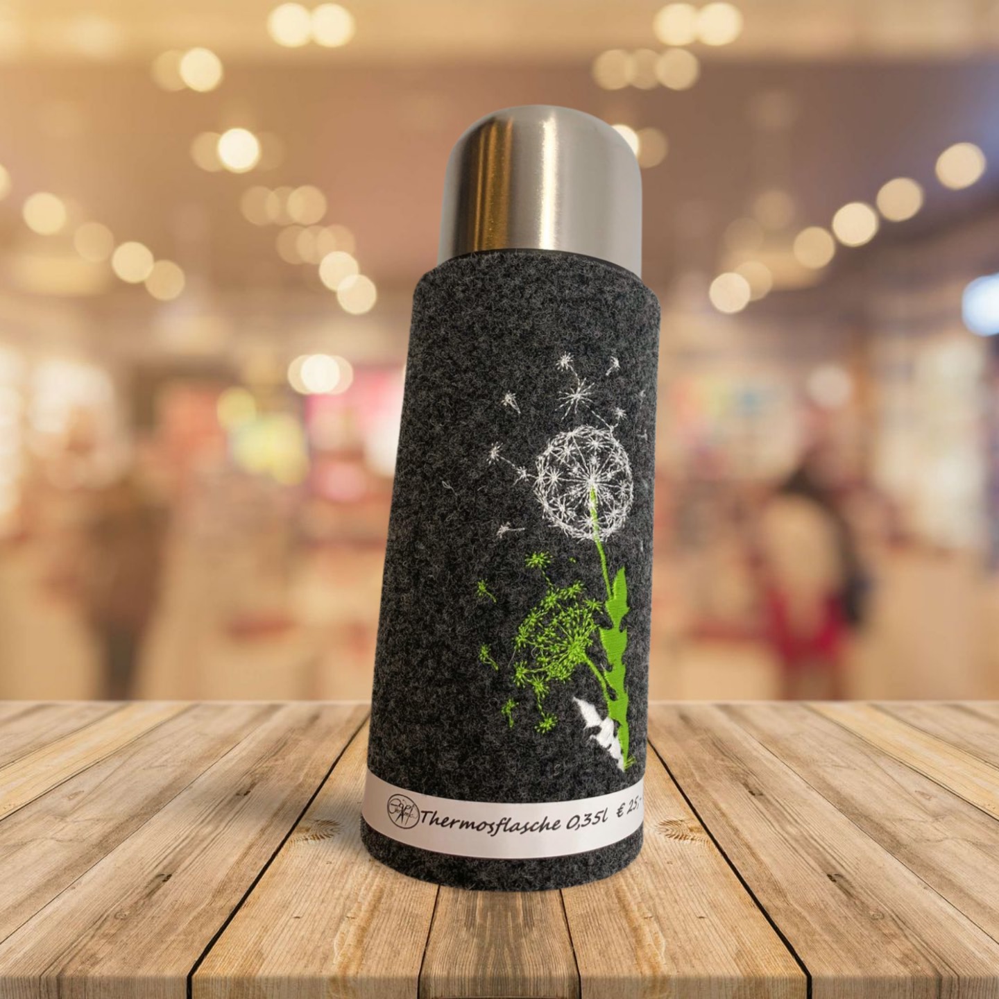 Thermosflasche mit Schärpe