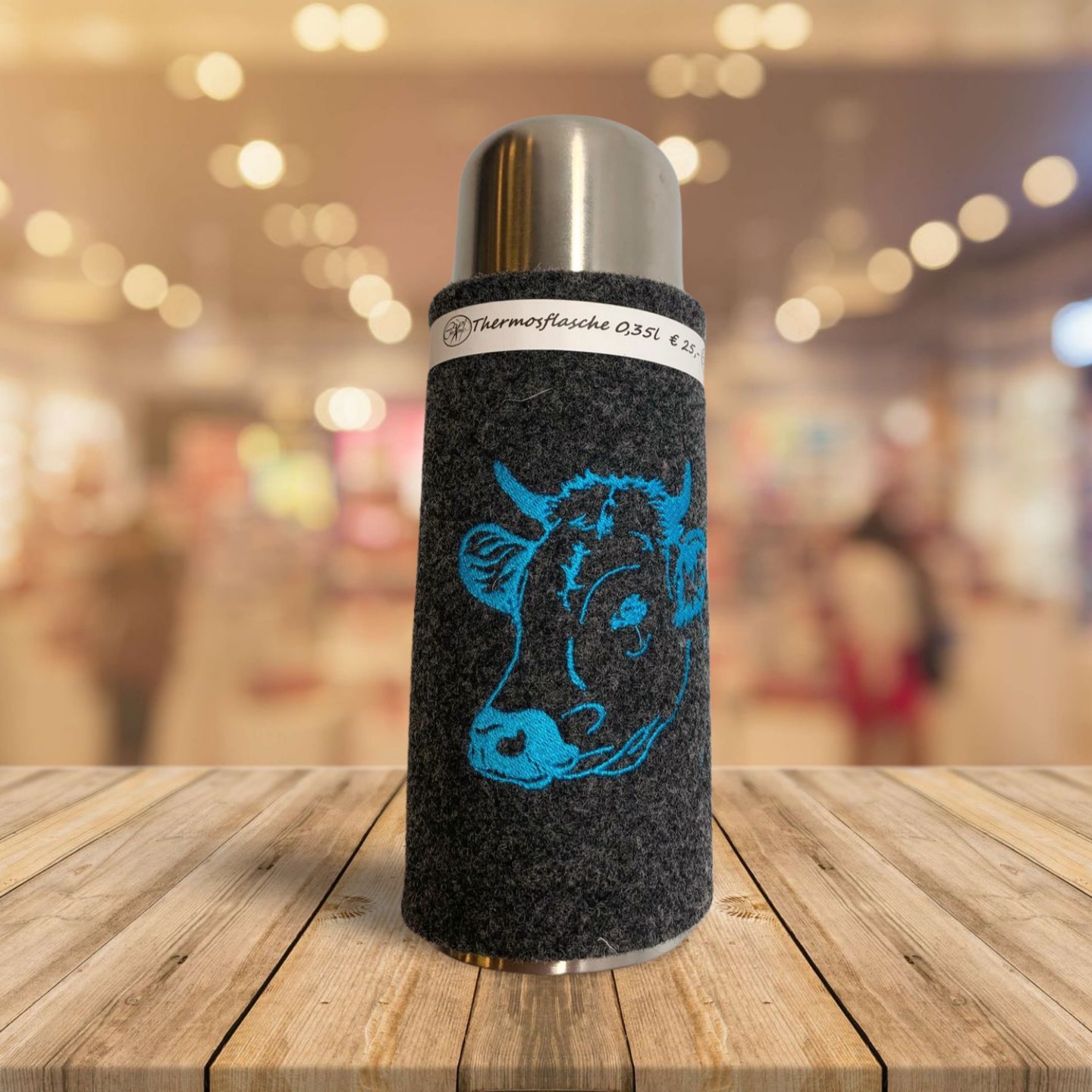 Thermosflasche mit Schärpe
