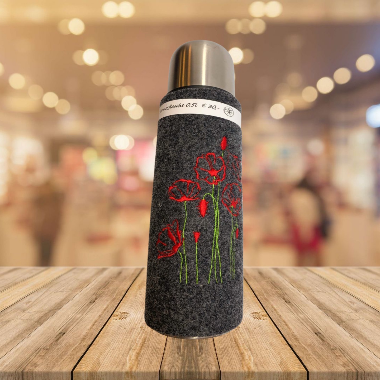 Thermosflasche mit Schärpe