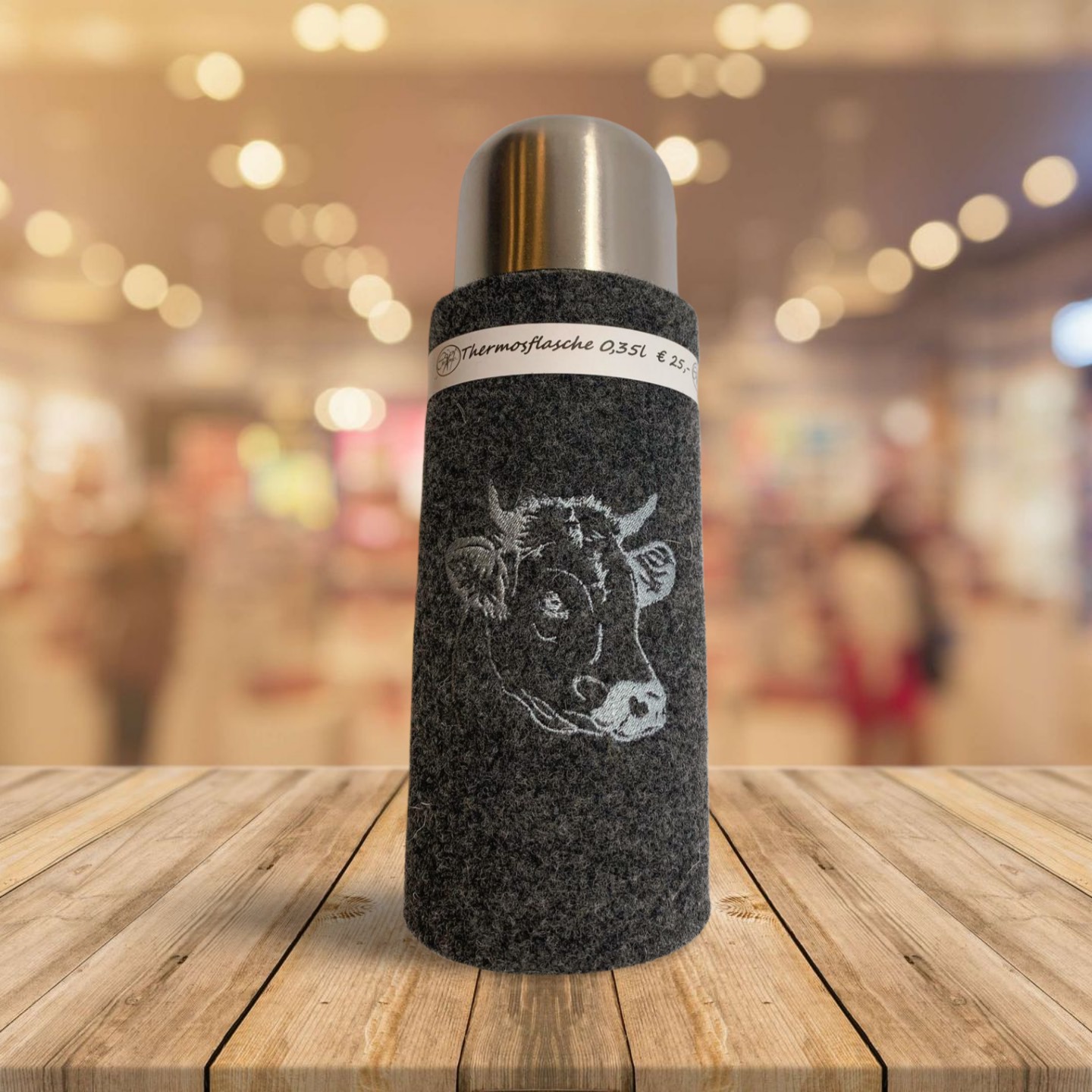 Thermosflasche mit Schärpe