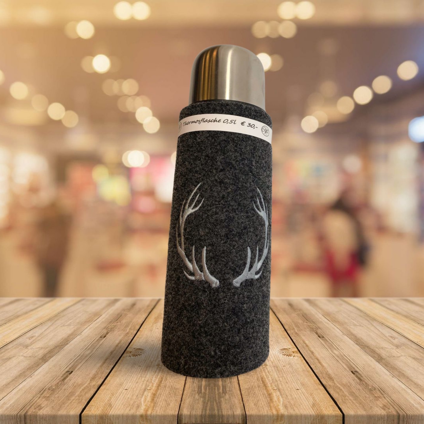 Thermosflasche mit Schärpe